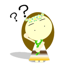 Cute Hula Girl sticker #13604667