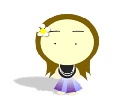 Cute Hula Girl sticker #13604676