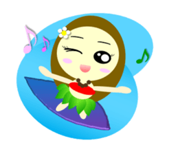 Cute Hula Girl sticker #13604677