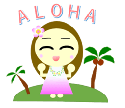 Cute Hula Girl sticker #13604680