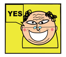 yellow old man sticker #13605287