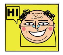yellow old man sticker #13605288