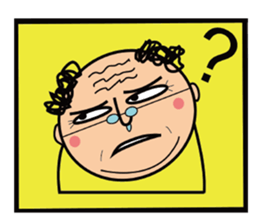 yellow old man sticker #13605289