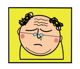 yellow old man sticker #13605290