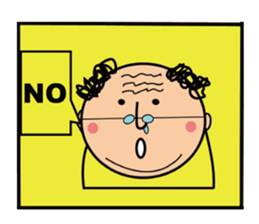 yellow old man sticker #13605291
