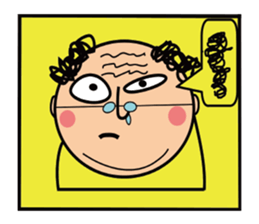 yellow old man sticker #13605292