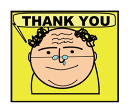 yellow old man sticker #13605293