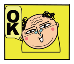 yellow old man sticker #13605294