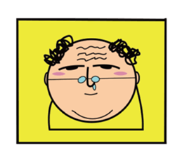 yellow old man sticker #13605295