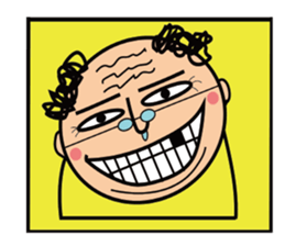 yellow old man sticker #13605296