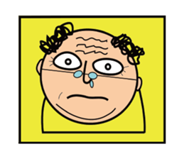 yellow old man sticker #13605297
