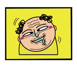 yellow old man sticker #13605298