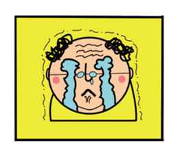 yellow old man sticker #13605299