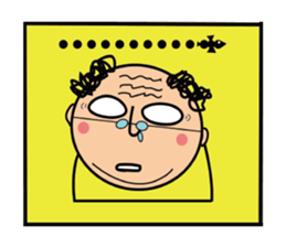 yellow old man sticker #13605301
