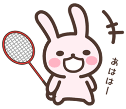 Badminton Rabbit 4 sticker #13606090