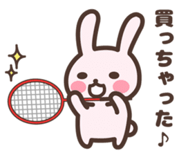 Badminton Rabbit 4 sticker #13606092