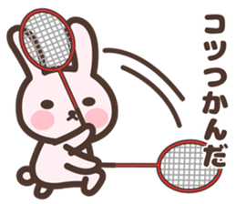 Badminton Rabbit 4 sticker #13606101