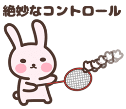 Badminton Rabbit 4 sticker #13606104