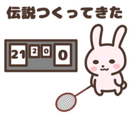Badminton Rabbit 3 sticker #13606777