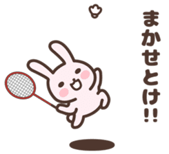 Badminton Rabbit 3 sticker #13606780