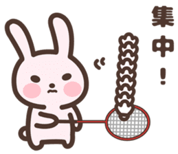 Badminton Rabbit 3 sticker #13606788