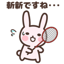 Badminton Rabbit 3 sticker #13606803