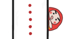 Sticker of a pass daruma doll sticker #13607615