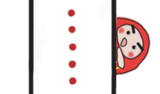 Sticker of a pass daruma doll sticker #13607615