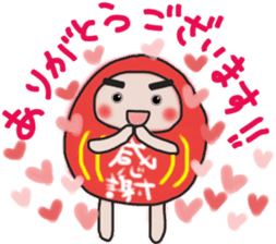 Sticker of a pass daruma doll sticker #13607621