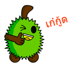Trian the little durian sticker #13609623