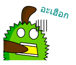 Trian the little durian sticker #13609624