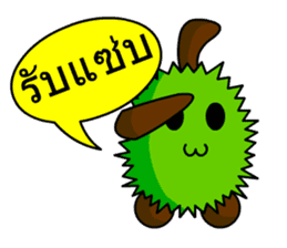 Trian the little durian sticker #13609625