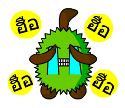 Trian the little durian sticker #13609629