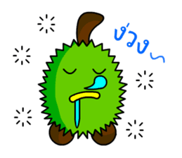 Trian the little durian sticker #13609630