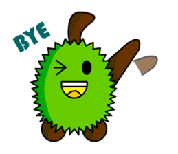 Trian the little durian sticker #13609634