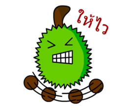 Trian the little durian sticker #13609635