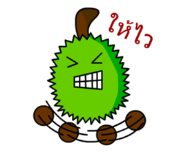 Trian the little durian sticker #13609635