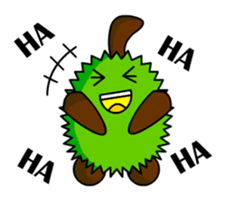 Trian the little durian sticker #13609636