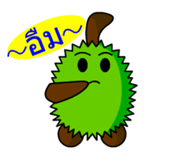 Trian the little durian sticker #13609640