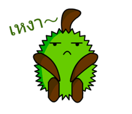 Trian the little durian sticker #13609644