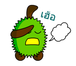 Trian the little durian sticker #13609646
