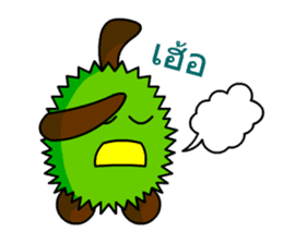 Trian the little durian sticker #13609646