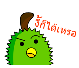 Trian the little durian sticker #13609648