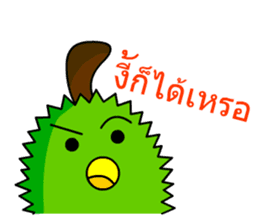 Trian the little durian sticker #13609648