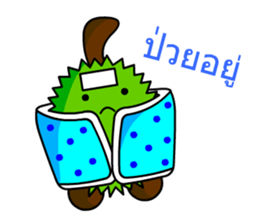 Trian the little durian sticker #13609649