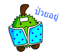 Trian the little durian sticker #13609649