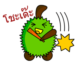 Trian the little durian sticker #13609650
