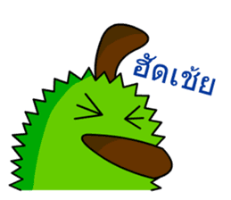 Trian the little durian sticker #13609651
