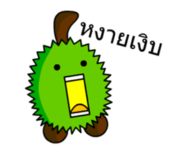 Trian the little durian sticker #13609652