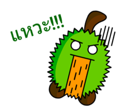 Trian the little durian sticker #13609654